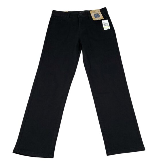 READ Curve Appeal Jeans High Rise Concealed Comfort Waist Straight Black 4 27 - Picture 1 of 8